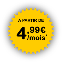 A partir de 4,99 euros par mois