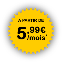 A partir de 5,99 euros par mois